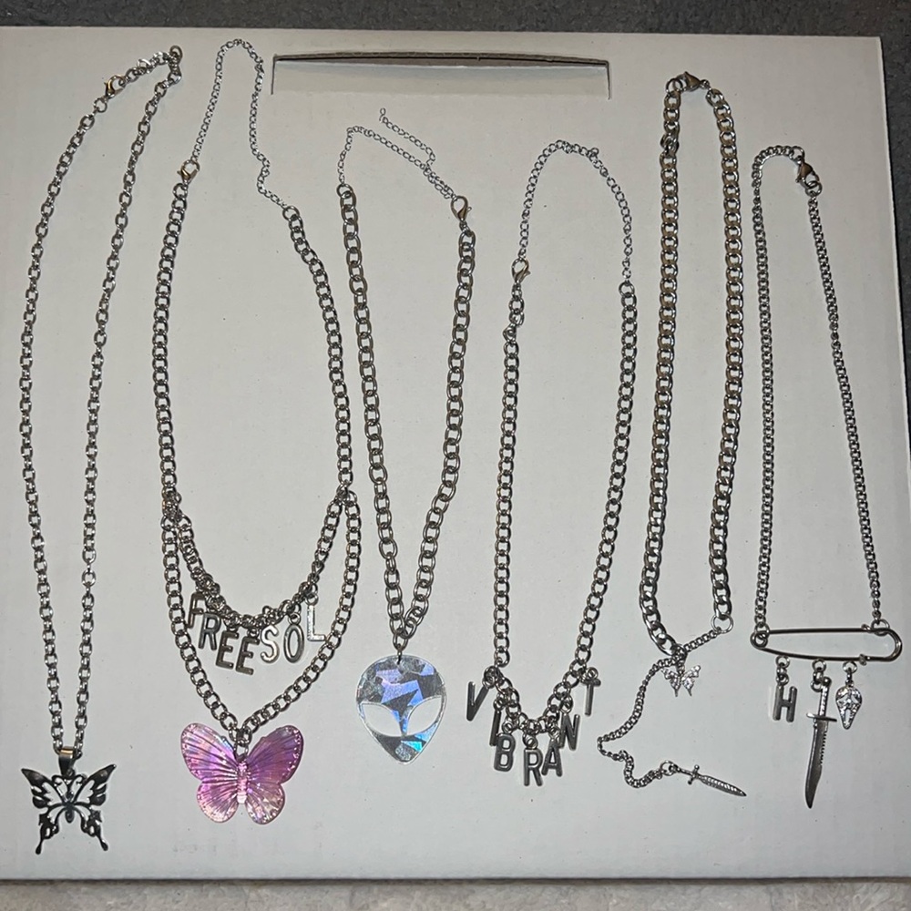 Silver Necklace Lot